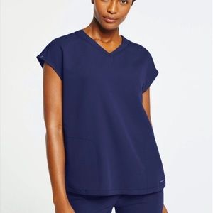 Jaanuu navy blue scrub top